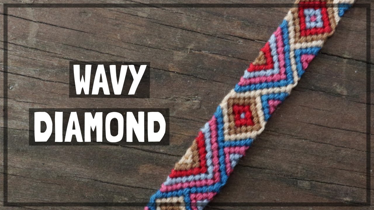 DIY: Diamond Friendship Bracelet | Friendship bracelet patterns easy, Friendship  bracelet patterns, Diamond friendship bracelet