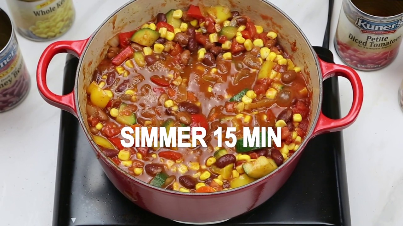 Easy Vegetarian Chili YouTube