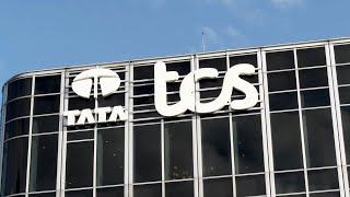 New TCS logo installation at TCS office in Paris, France