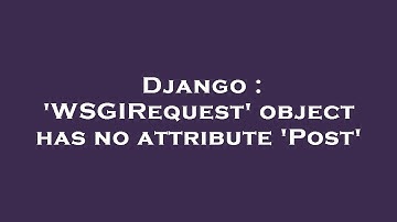 Django : 