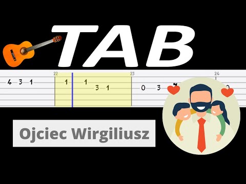 🎸 Ojciec Wirgiliusz - melodia TAB (gitara) 🎵 TABY I NUTY W OPISIE 🎼