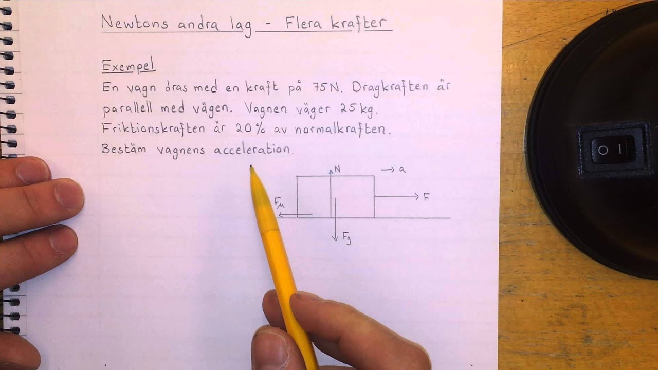 Fysik 1 Newtons andra lag - Flera krafter - YouTube