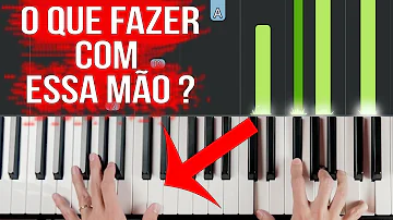 Qual a função da mão esquerda no teclado?