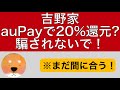 吉野家でauPay支払いをすると、Pontaポイント20%が還元されるキャンペーン！？実はされないんです。