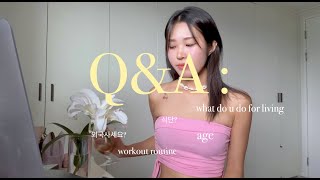 Q&A for 400k!! everything about my diet  | 40만 기념 큐앤에이, 식단, 운동루틴, 외국살이?