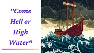 What does "hell" or "high water" refer to in the phrase "Come hell or high water" — Video [39/300]