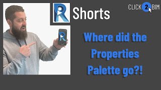 How to Turn on the Properties Palette in Revit When You Lose It! #RevitShorts