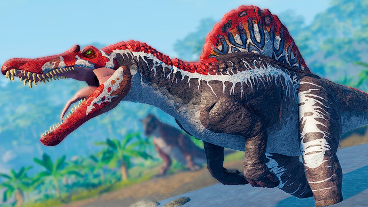 Jogando com SPINOSAURUS, O Caçador de Tiranossauro Rex! - Fallen Ashes ROBLOX (PT-BR)