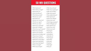 50 WH-Questions in English | Learn How, When, Where & Why with Examples! #english #learnenglish