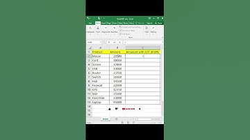 Quick Calculation of Amount With GST In Excel _ Tips & Tricks _#shorts #excelshorts #ytshorts #viral