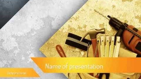 Construction Tools PowerPoint Template  by PoweredTemplate.com