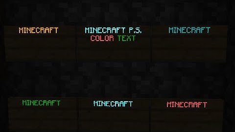 0.15 HOW TO MAKE COLOR TEXT IN MINECRAFT PE
