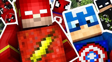 Minecraft 1V1V1V1 SUPERHERO LUCKY BLOCK ON GOTHAM (BATMAN CITY)! | (Minecraft Modded Minigame)