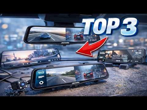 Dashcam Voiture Retroviseur Dashcam Rétroviseur 4K 10 Pouces - Ecran Tactile Avec Caméra De Recul Et Carte SD 64G Caméra Voiture étanche IP69