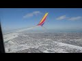 Southwest 737-800 landing in frigid, snow-covered Chicago, 2-5-21