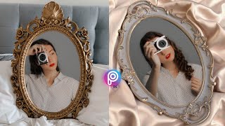 How to edit aesthetic mirror selfie on picsart | Picsart Tutorial l Dharani Siginam screenshot 5
