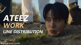 ATEEZ - WORK | Line Distribution (Color Coded)