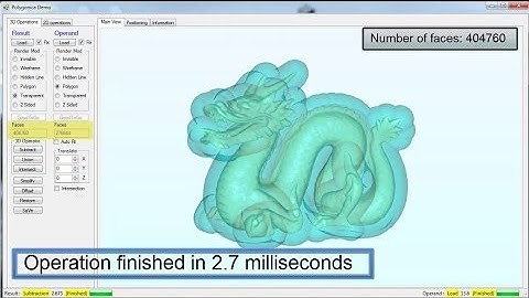 Fast & robust Boolean operations being carried out by Polygonica