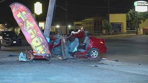 Man in critical condition after losing control of car, hitting utility pole
