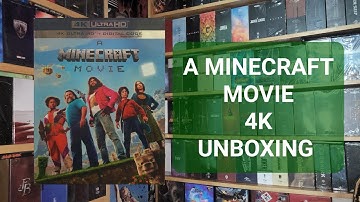 A MINECRAFT MOVIE 4K ULTRA HD UNBOXING + MENU