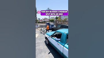 Karma 🚴‍♂️ Instant Payback for Blocking Disabled Spot! #karma #parkingfail #shorts