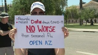 Protesters demand Governor Ducey re-open Arizona