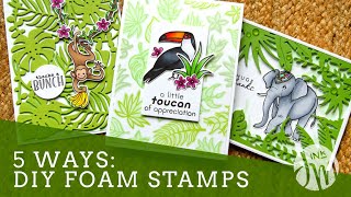 5 WAYS: DIY Foam Stamps