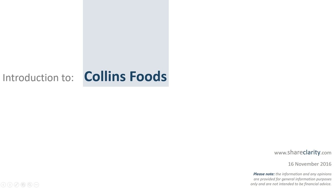 Shareclarity Snapshot, Collins Foods YouTube
