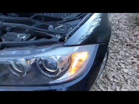 How to change a front turning indicator light on BMW E90