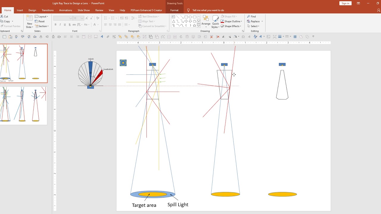 Trace Powerpoint Design Ray Trace using PowerPoint - YouTube