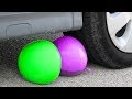 CRUSHING CRUNCHY & SOFT THINGS BY CAR! EXPERIMENT: CAR VS BALLOONS
