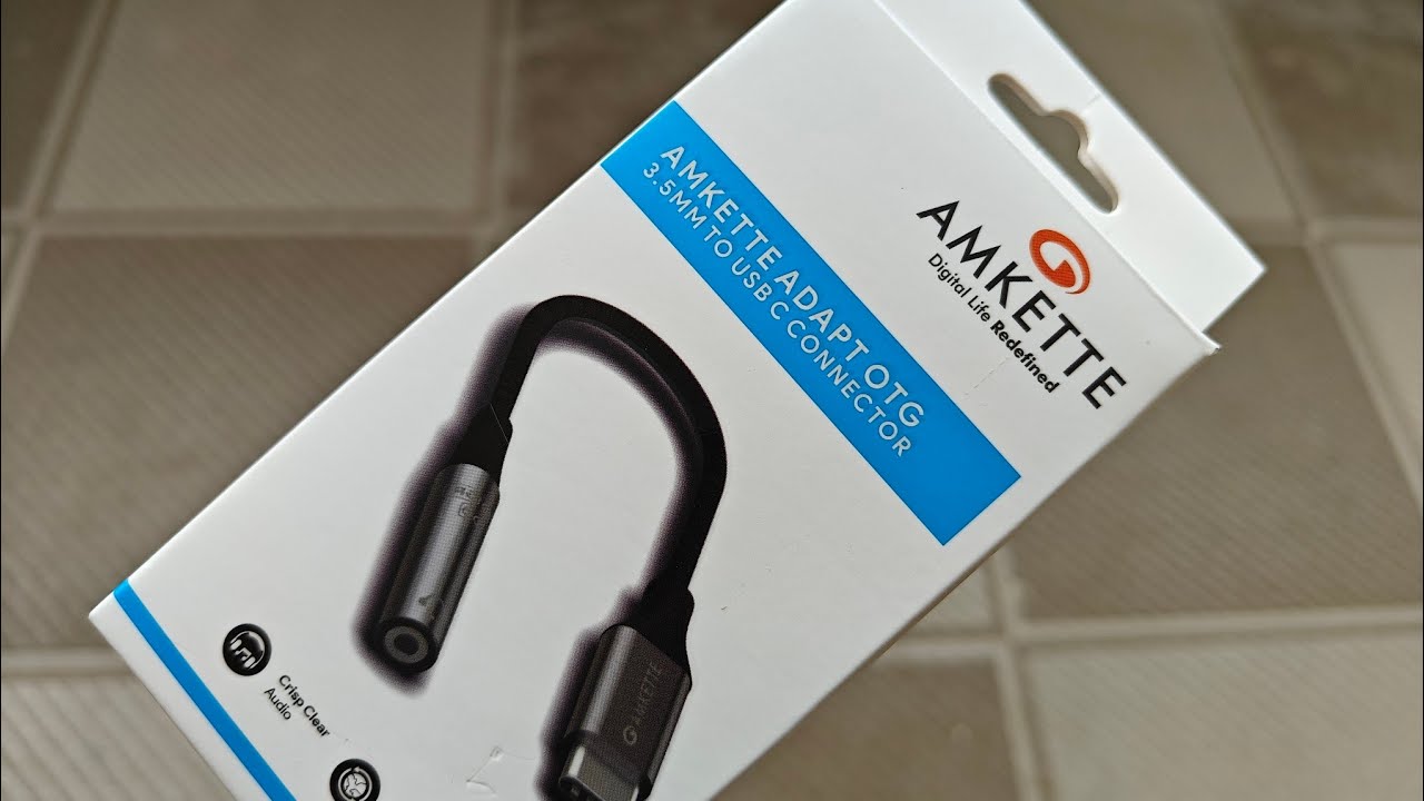 Переходник Amkette USB Type C на 3,5-мм аудиоразъём | Кабель-переходник OTG | Распаковка | iOS | ...