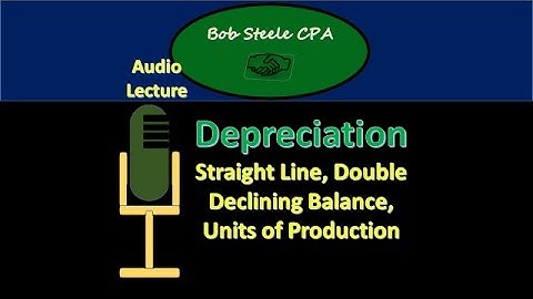 1000.10-Depreciation-Straight Line, Double Declining Balance, Units of Production