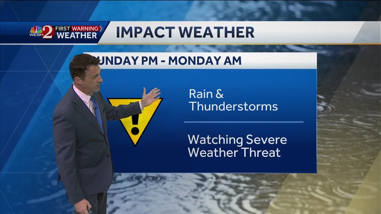 Cold front bringing severe weather to Central Florida Sunday night ...