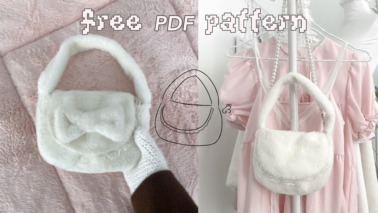 the CUTEST mini bag sewing tutorial  ꒰ Free Pattern ꒱