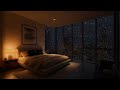 Tokyo Rain at Night in a Cozy Apartment | Relaxing Rainstorm Sounds for Sleep and Study