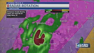 KSN warning of the Greensburg, Kansas tornado