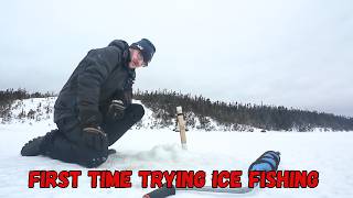 Tickle Pond Ice Fishing Adventure and Cook Up - PART 3 (My First Time Trying)