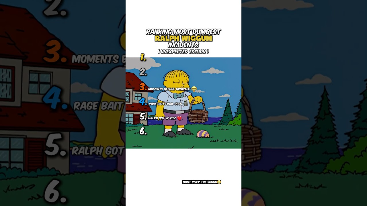 Ranking Ralph Wiggum Unexpected Dumbest Incidents 😭