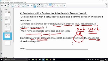 Semicolon with a conjunctive adverb and a comma