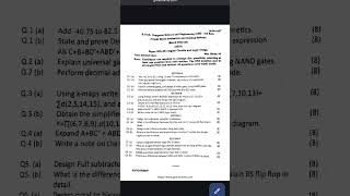 #Gndu Btech sem 3 Digital circuits and logic design #btech previous que #gndu