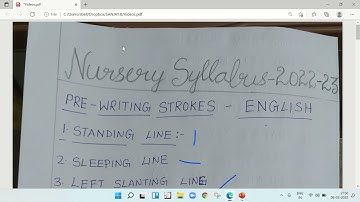 Nursery Syllabus 2022-23/Nursery Syllabus #education #nursery #trending #nurserysyllabus