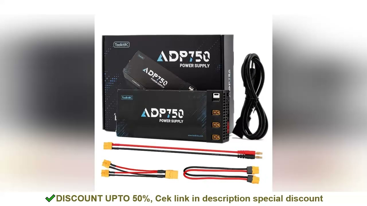 ToolkitRC ADP750 750W XT90 XT60 output 12V 30A AC input 100V-240V Power Supply Adapter for