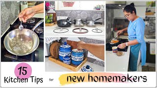 Food gets burnt in steel kadhai? Pressure cooker malfunctions? 15 Kitchen Tips for New Homemakers