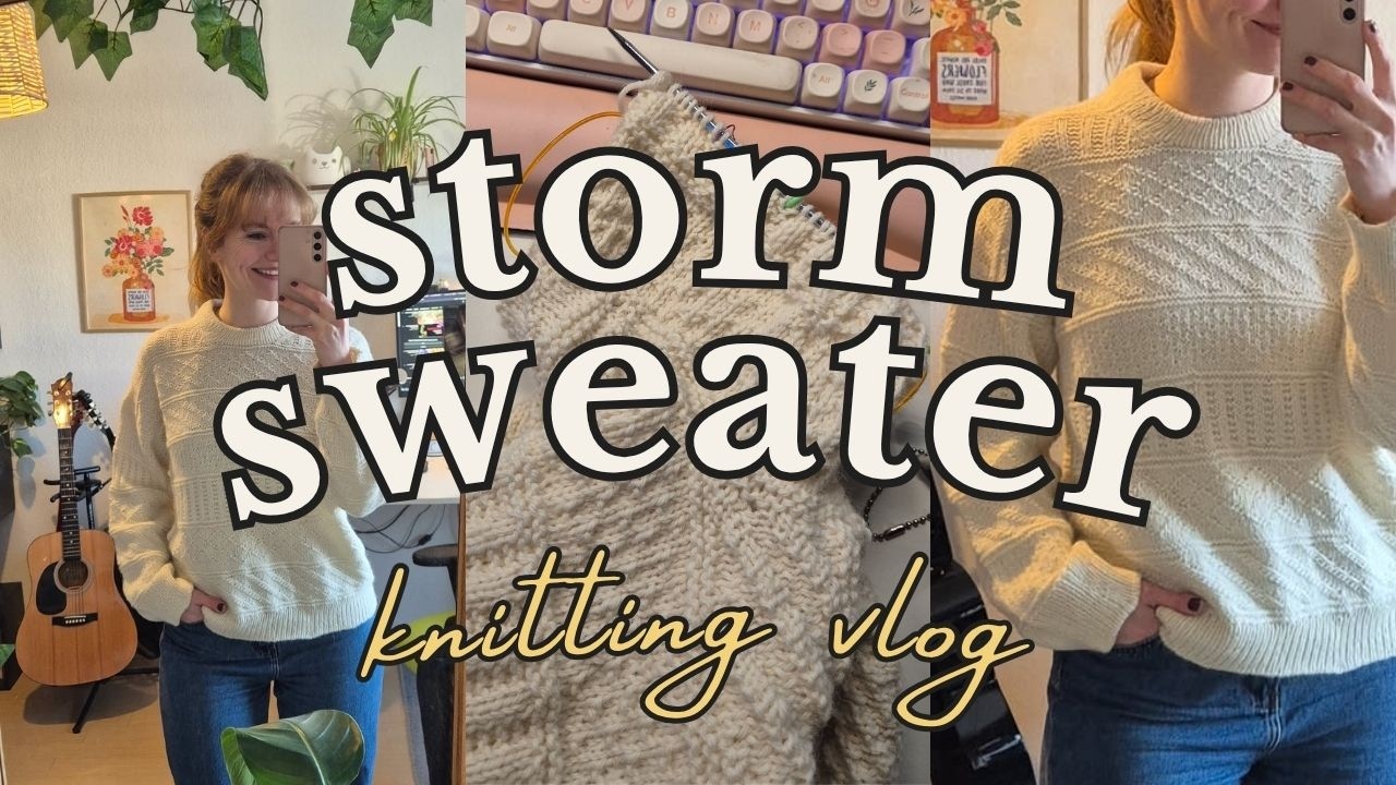 i love this sweater so i knitted it again 😎 | storm sweater by petite knit (knitting vlog)