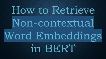 How to Retrieve Non-contextual Word Embeddings in BERT
