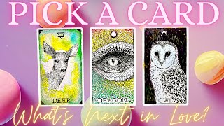 💖SINGLES| WHAT'S NEXT IN LOVE? 🦌 💕🐉 💕🦉 PICK A CARD 💖 LOVE TAROT READING