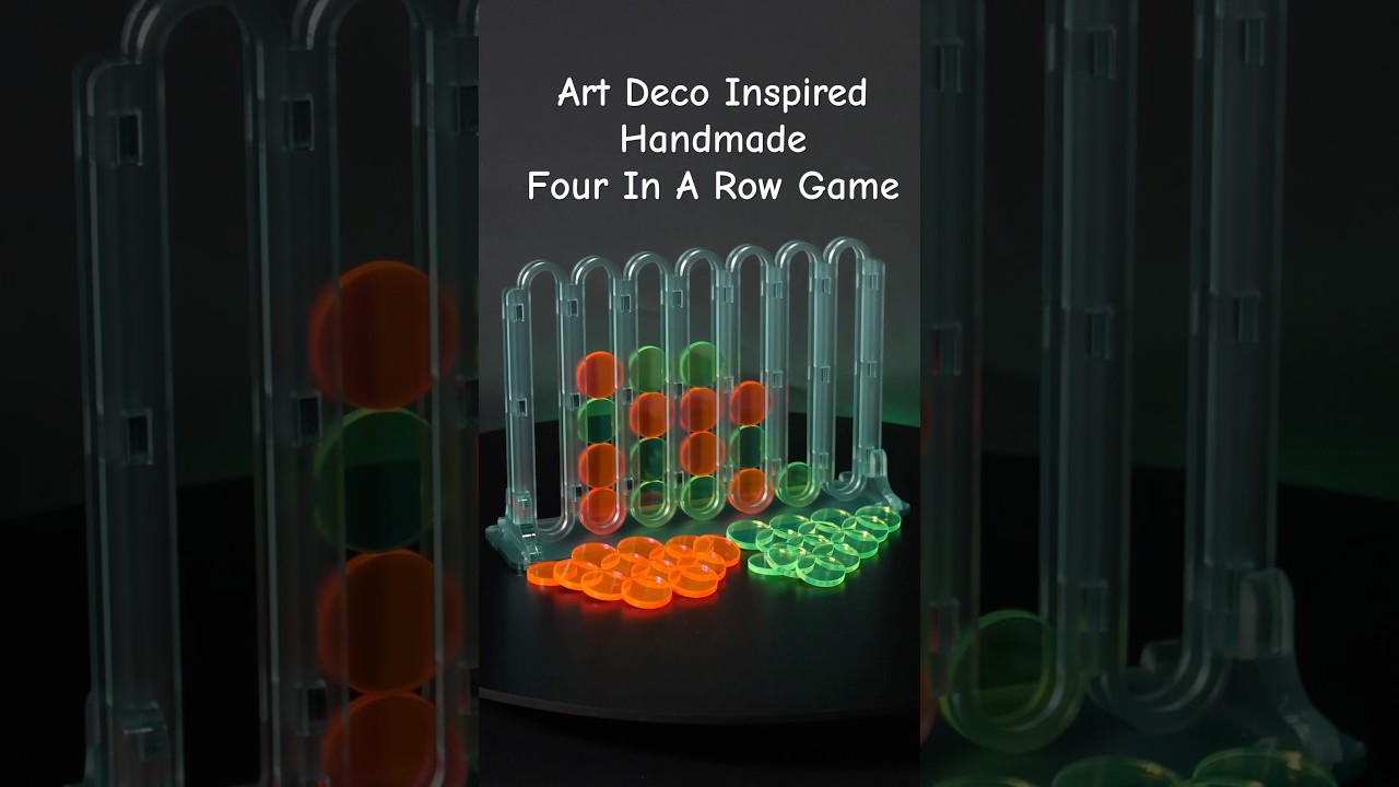 Art Deco Inspired Acrylic Four In A Row Game
