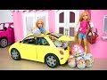 Barbie New Beetle Vehicle Car - Princess Surprise Eggs Mobil boneka Barbie Auto Überraschungsei