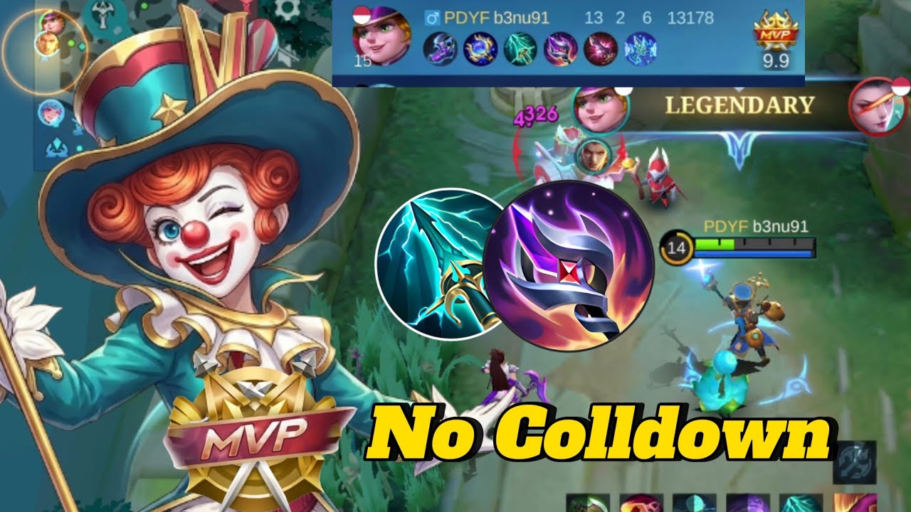 100 % BUILD HARAM ‼️ SKILL 1 2 UNLIMITED, MUSUH AUTO STRESS -MLBB